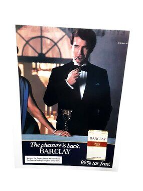 1984 Barclay Cigarettes Vintage Print Ad Luxury Tuxedo Scene